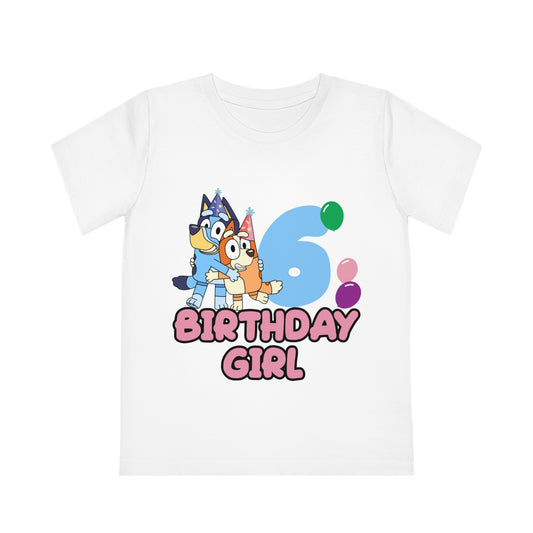 Bluey 6th Birthday GirlsT-Shirt