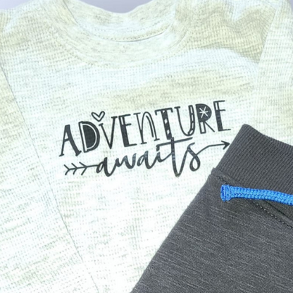 'Adventure Awaits' Top and Bottom Set