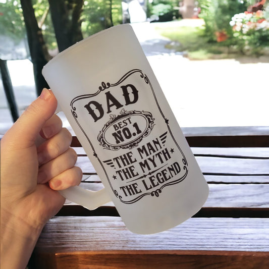 #1 Best Dad Beer Glass