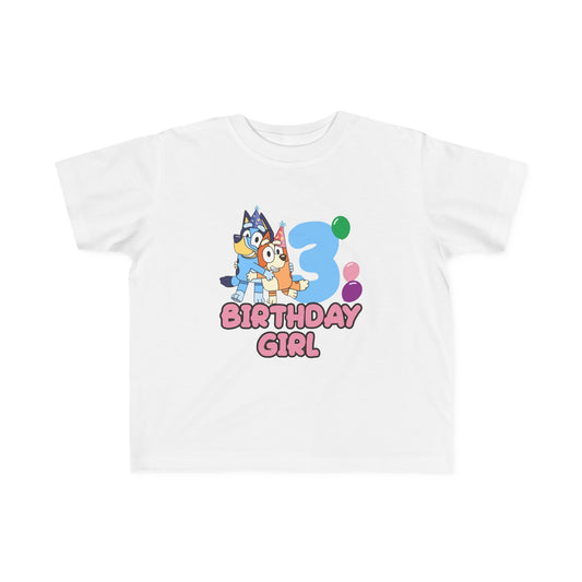 Bluey 3rd Birthday Girls T-Shirt