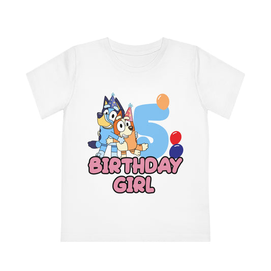 Bluey 5th Birthday Girls T-Shirt