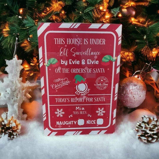 Acrylic Santa Report Board