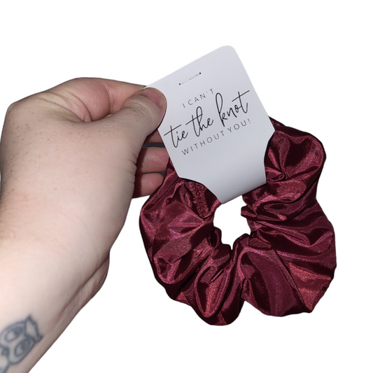‘I cannot tie the knot without you’ Scrunchies