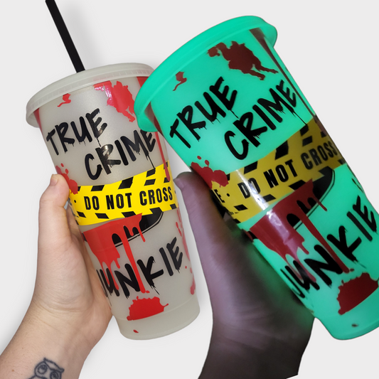 True Crime Junkie Glow In The Dark Cold Cup