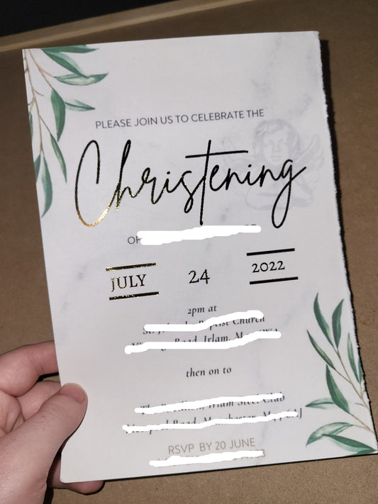 Persanal foiled invertation cards | foiled wedding invites | birthday invitations