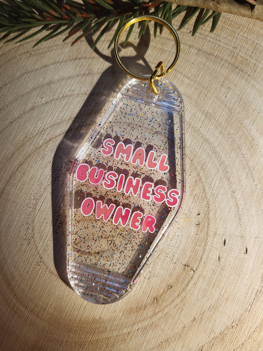 'Small Business Owner' Motel Keychain