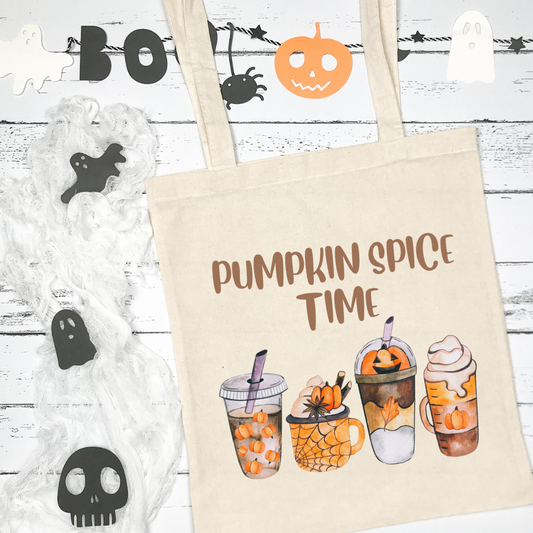 'Pumpkin Spice Time' Tote Bag