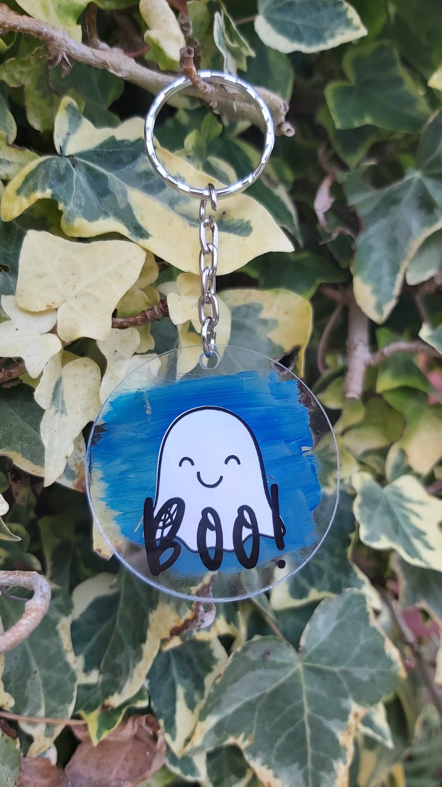 Boo Ghost Keyring