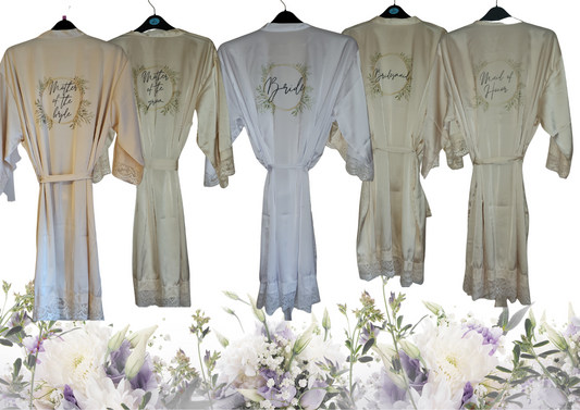 Personalised bridal/bridesmaid robes